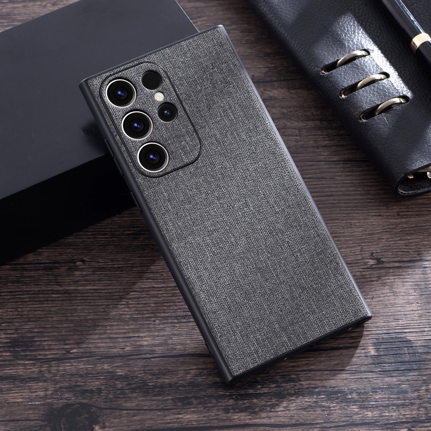 Cloth Texture PU + TPU Phone Case - For Samsung Galaxy S23 Ultra - mosaccessories